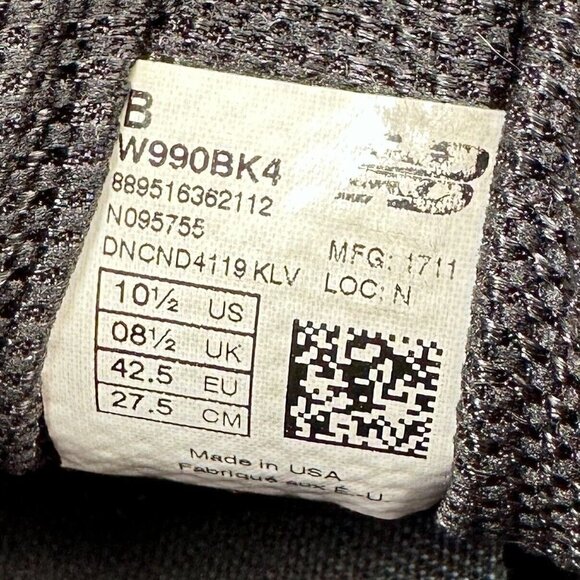 New Balance 990V4 Blue Navy Suede Women Running Sneaker Shoes W990BK4 Size 10.5 - Picture 12 of 12